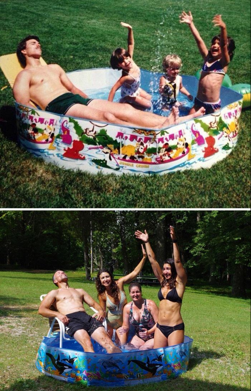 25 fotos familiares que se recrearon muchos años después 25 fotos familiares que se recrearon muchos años después