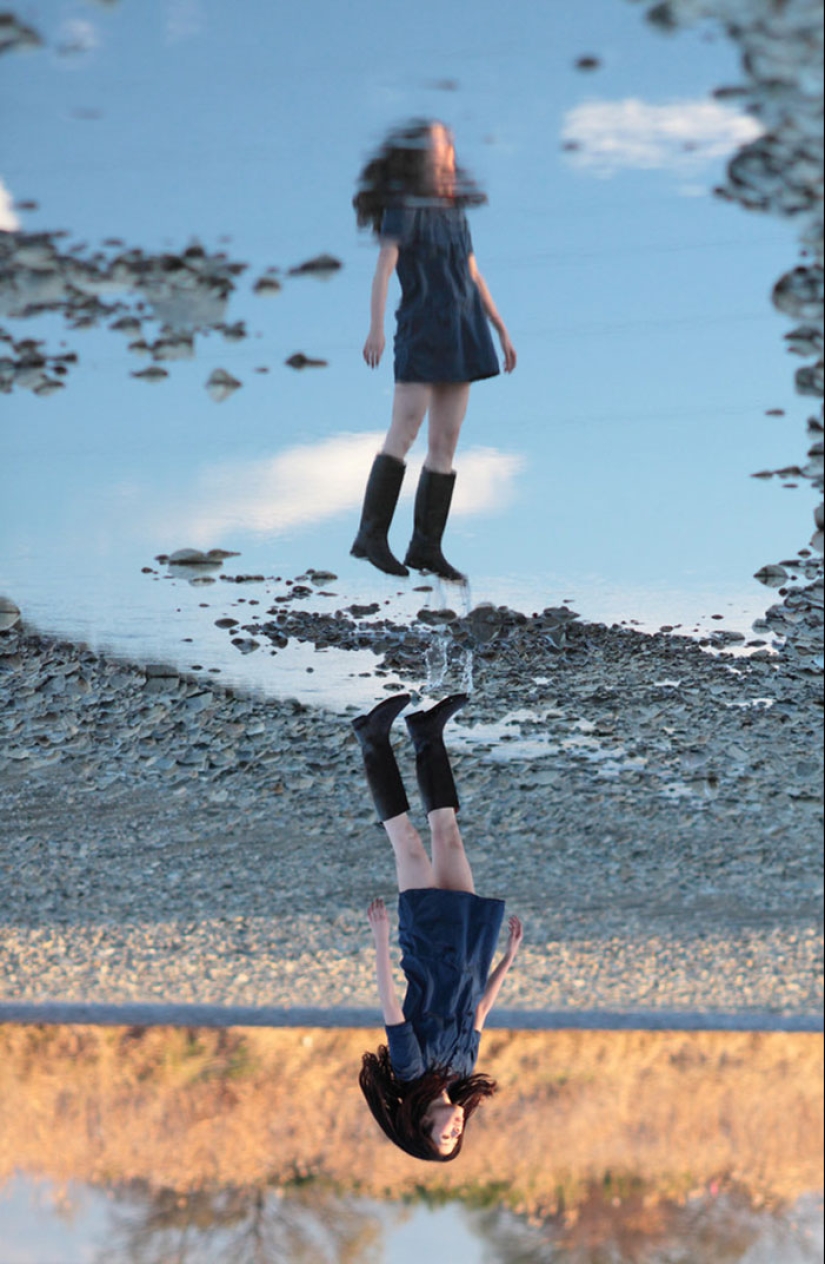 25 photos in which it is not clear where the reflection is, and where the reality is