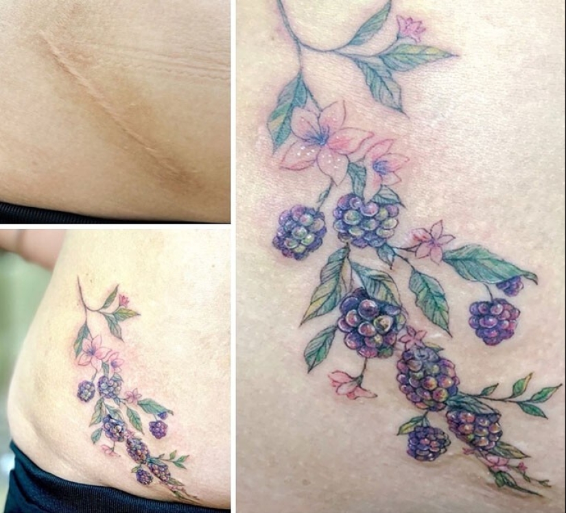 25 tattoos to cover scars and other defects on the body