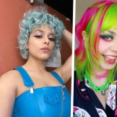 27 photos of girls who ventured into bright hair coloring