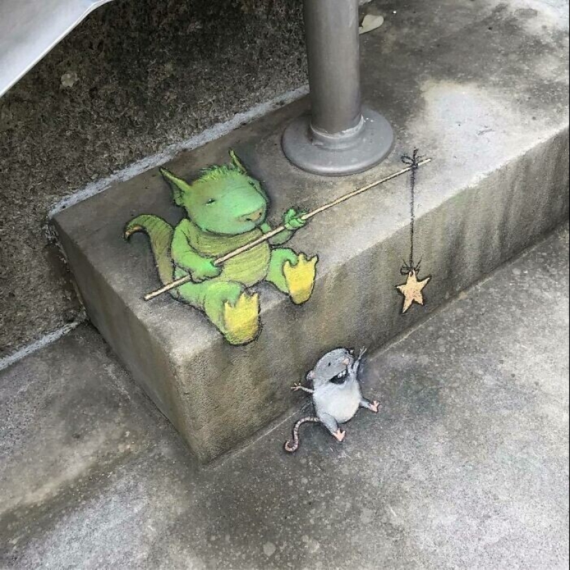 30 animales desconocidos en las calles de la ciudad de la artista David Sinn 30 animales desconocidos en las calles de la ciudad de la artista David Sinn