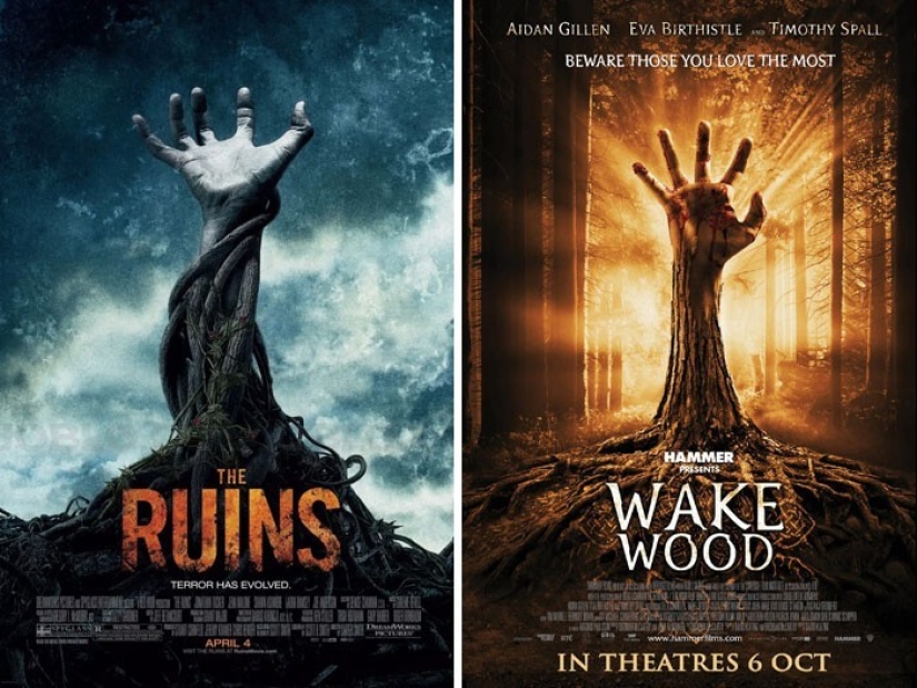30 carteles de películas que son demasiado similares entre sí. ¿Quién ha splagiated de quién? 30 carteles de películas que son demasiado similares entre sí. ¿Quién ha splagiated de quién?
