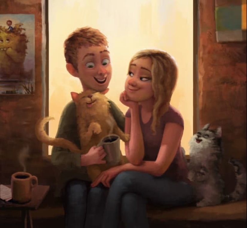 30 idyllic illustrations of love and affection that will warm your heart 30 idyllic illustrations of love and affection that will warm your heart