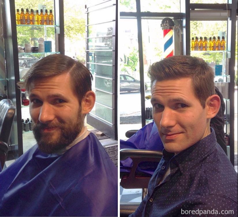 30 men with and without a beard. Are they exactly the same people? 30 men with and without a beard. Are they exactly the same people?