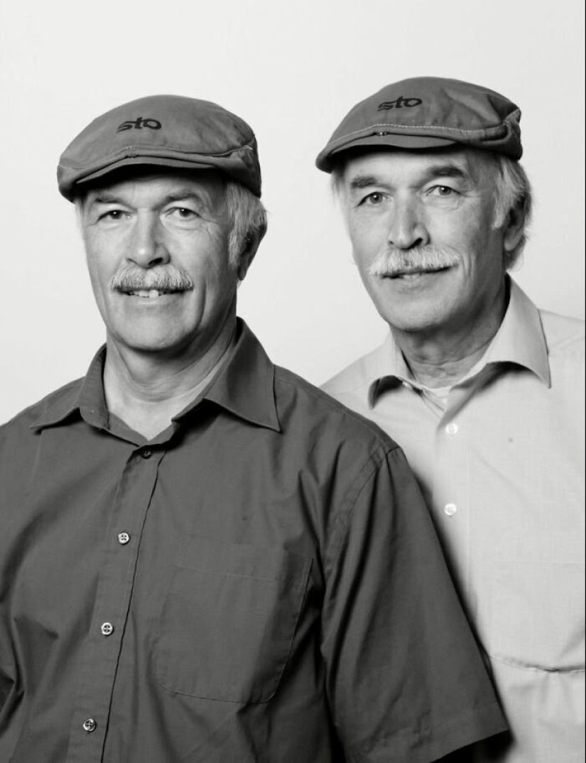 30 portraits of people not related by blood, but very similar to each other