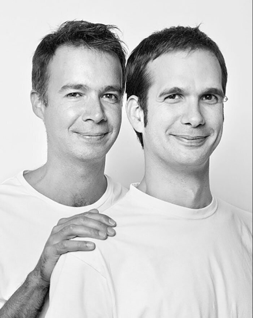 30 portraits of people not related by blood, but very similar to each other