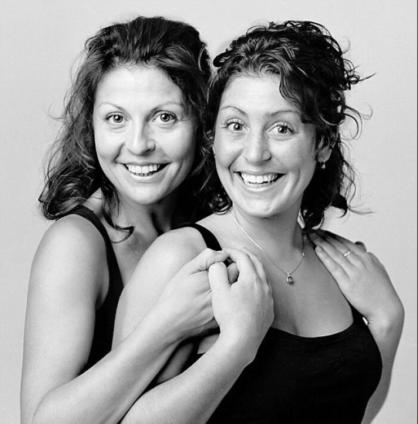 30 portraits of people not related by blood, but very similar to each other