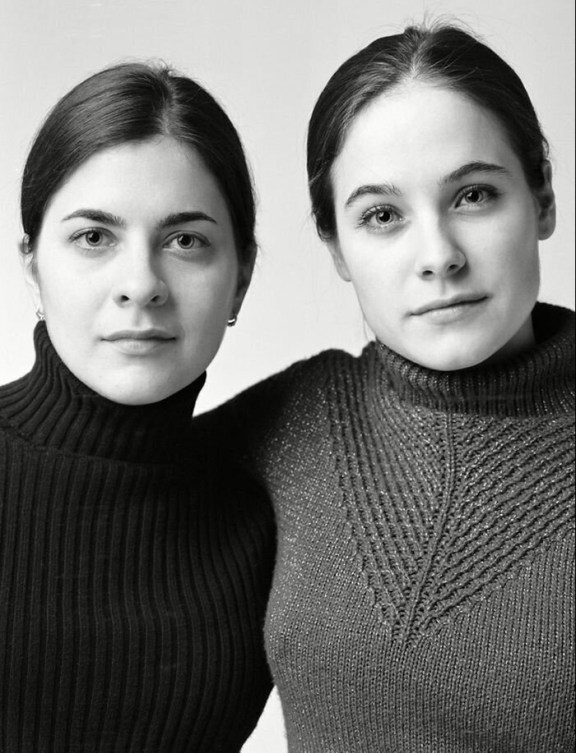 30 portraits of people not related by blood, but very similar to each other