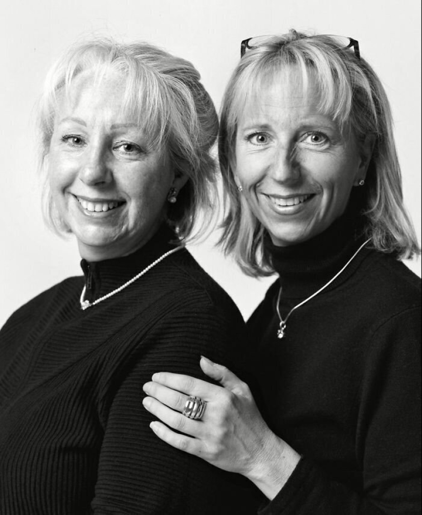 30 portraits of people not related by blood, but very similar to each other