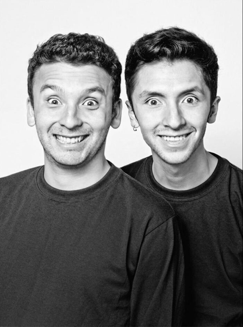 30 portraits of people not related by blood, but very similar to each other