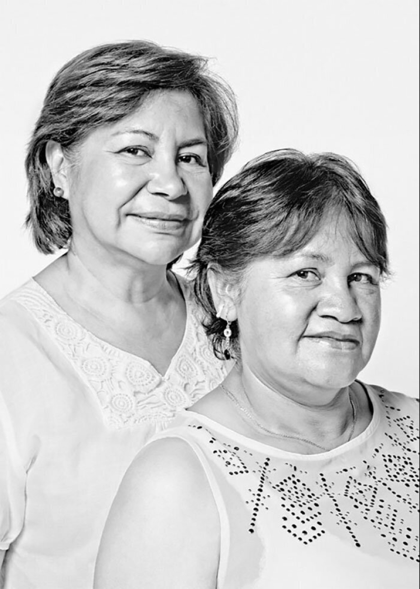 30 portraits of people not related by blood, but very similar to each other