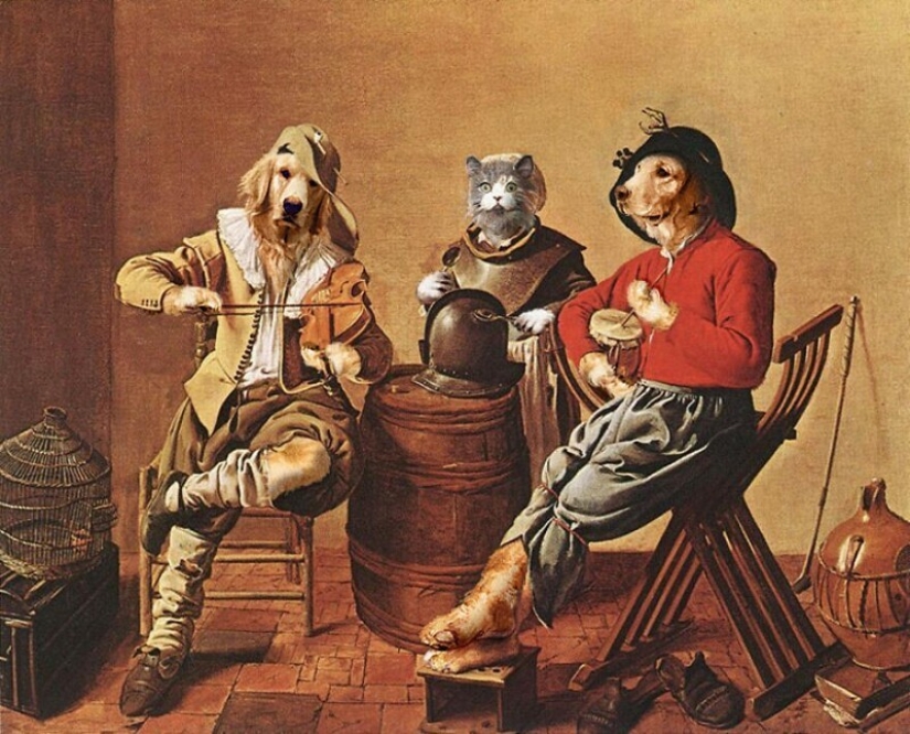 35 obras maestras de la pintura, donde los diseñadores reemplazaron a las personas con animales 35 obras maestras de la pintura, donde los diseñadores reemplazaron a las personas con animales