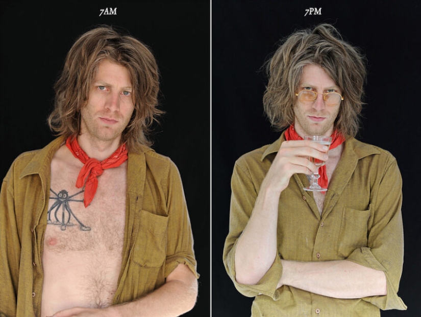 "7am — 7pm»: how different a person looks