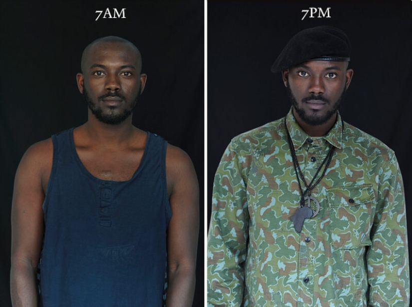 "7am — 7pm»: how different a person looks