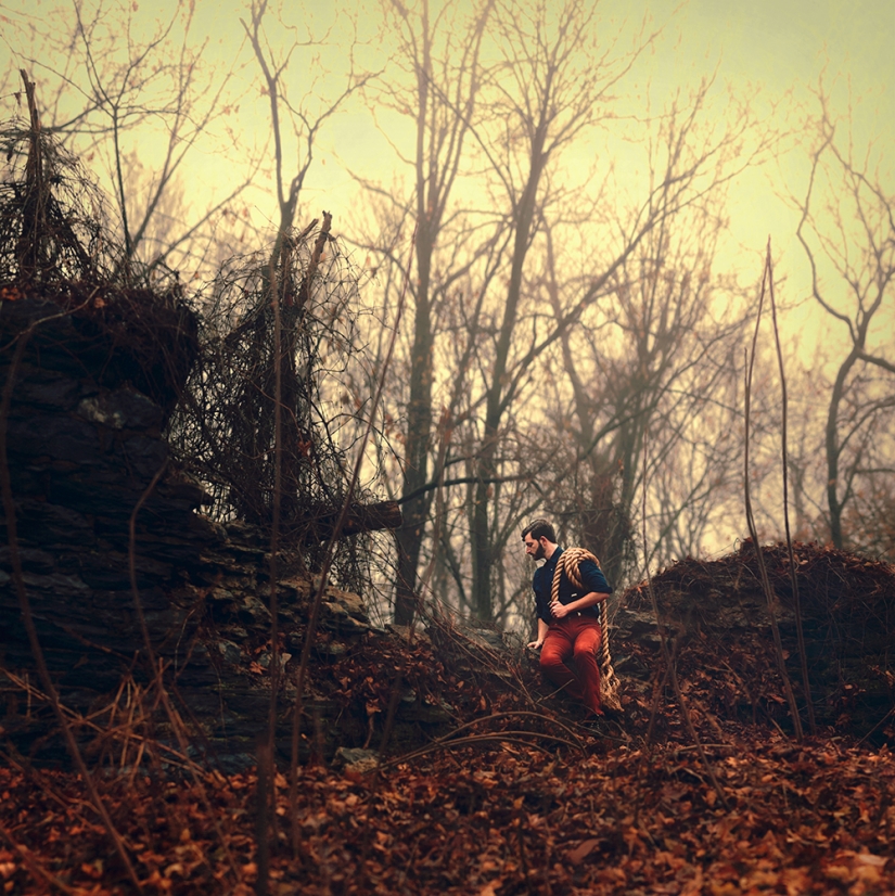A dark fairy tale against the background of the cold landscapes of Iceland