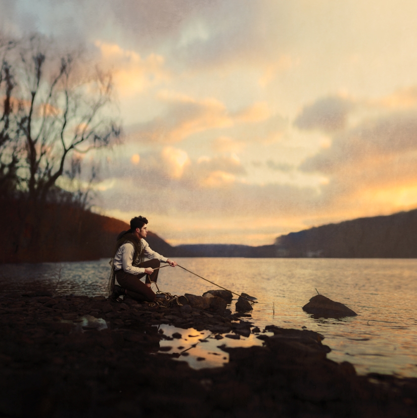 A dark fairy tale against the background of the cold landscapes of Iceland