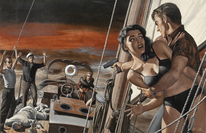 A rattling mix: spies, beauties, Nazis and heroes in stunning illustrations by Mort Kunstler