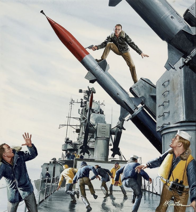 A rattling mix: spies, beauties, Nazis and heroes in stunning illustrations by Mort Kunstler