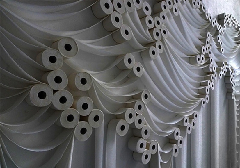 Abstract toilet paper paintings Abstract toilet paper paintings