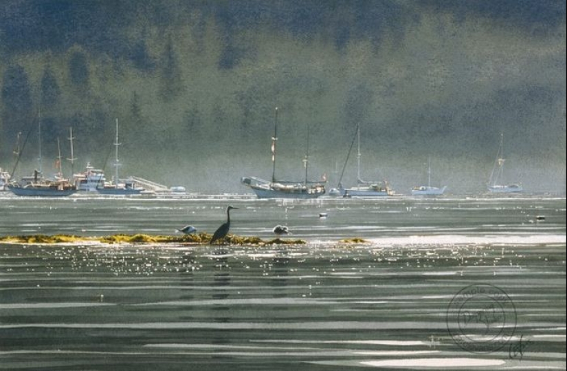 Acuarela realismo: los increíbles paisajes Carol Evans