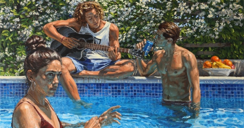 Ah, young people! Warm and realistic paintings by Michel del Campo