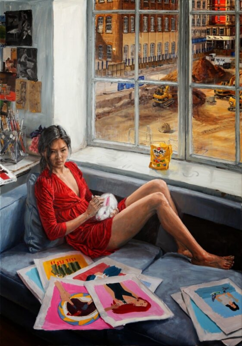 Ah, young people! Warm and realistic paintings by Michel del Campo