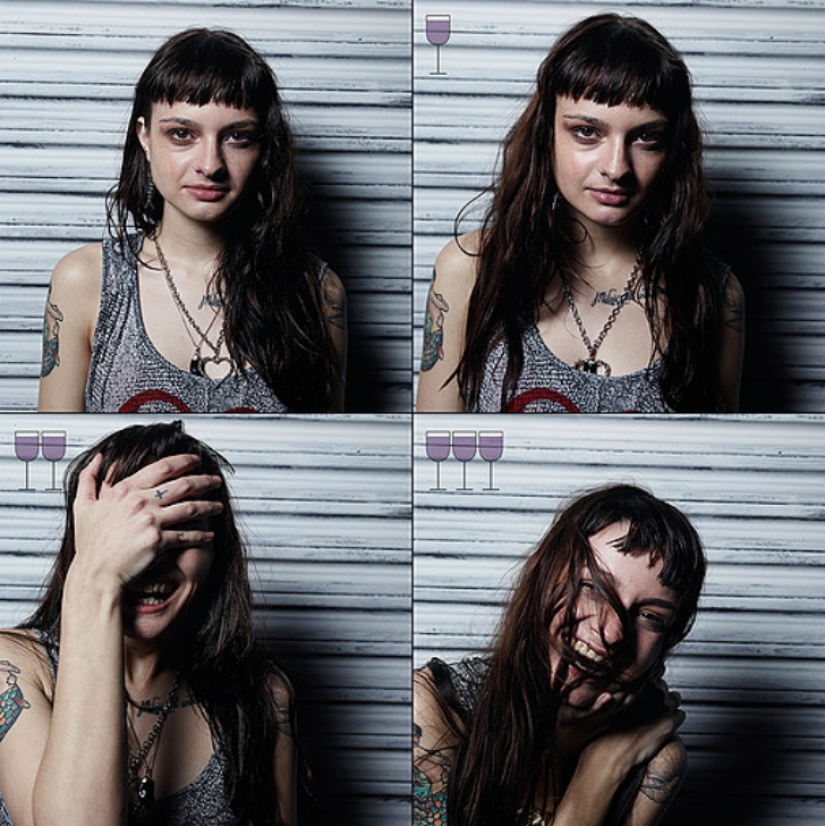 All shades of drunken: face and after a few drinks All shades of drunken: face and after a few drinks