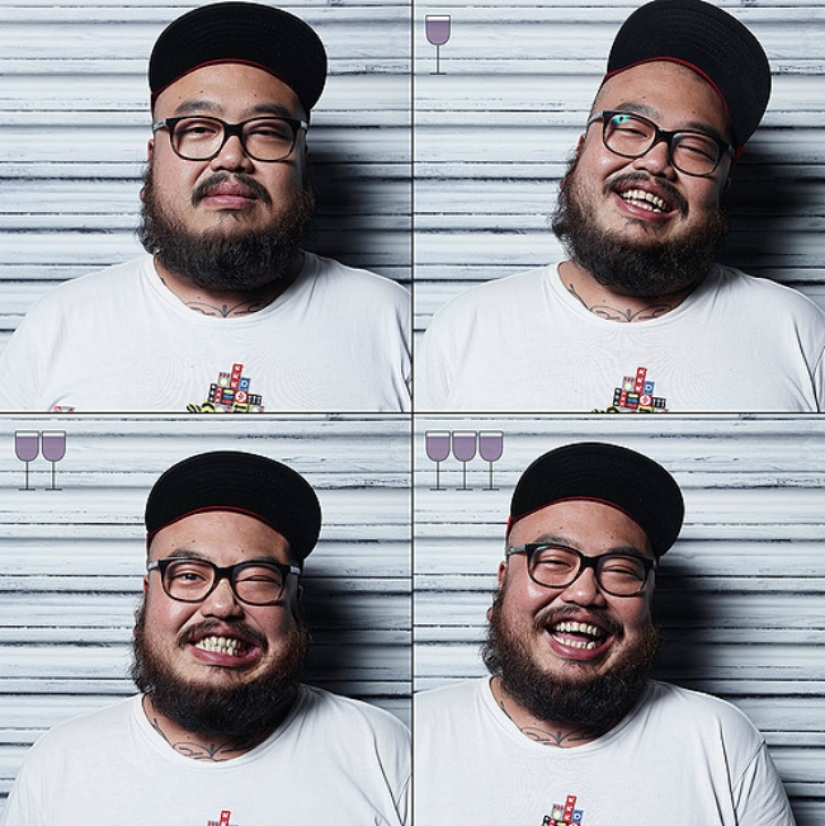 All shades of drunken: face and after a few drinks All shades of drunken: face and after a few drinks