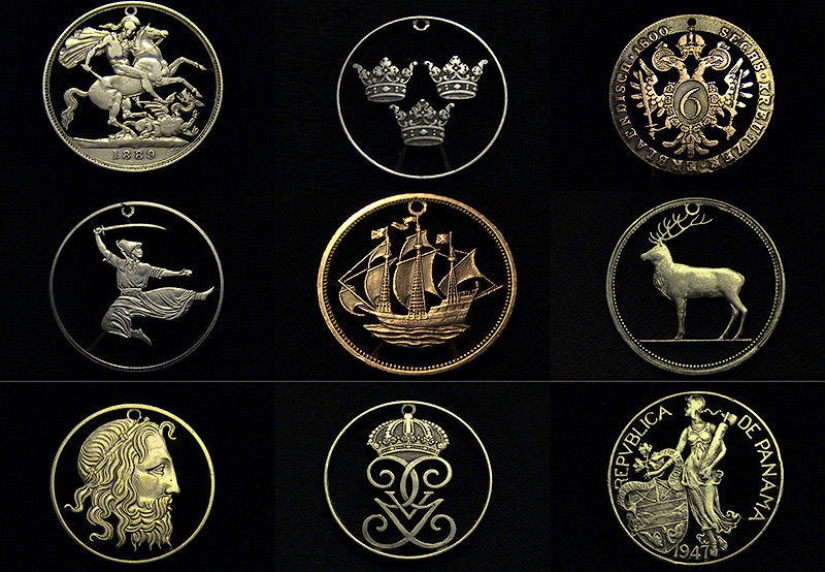 Amazing coin carving