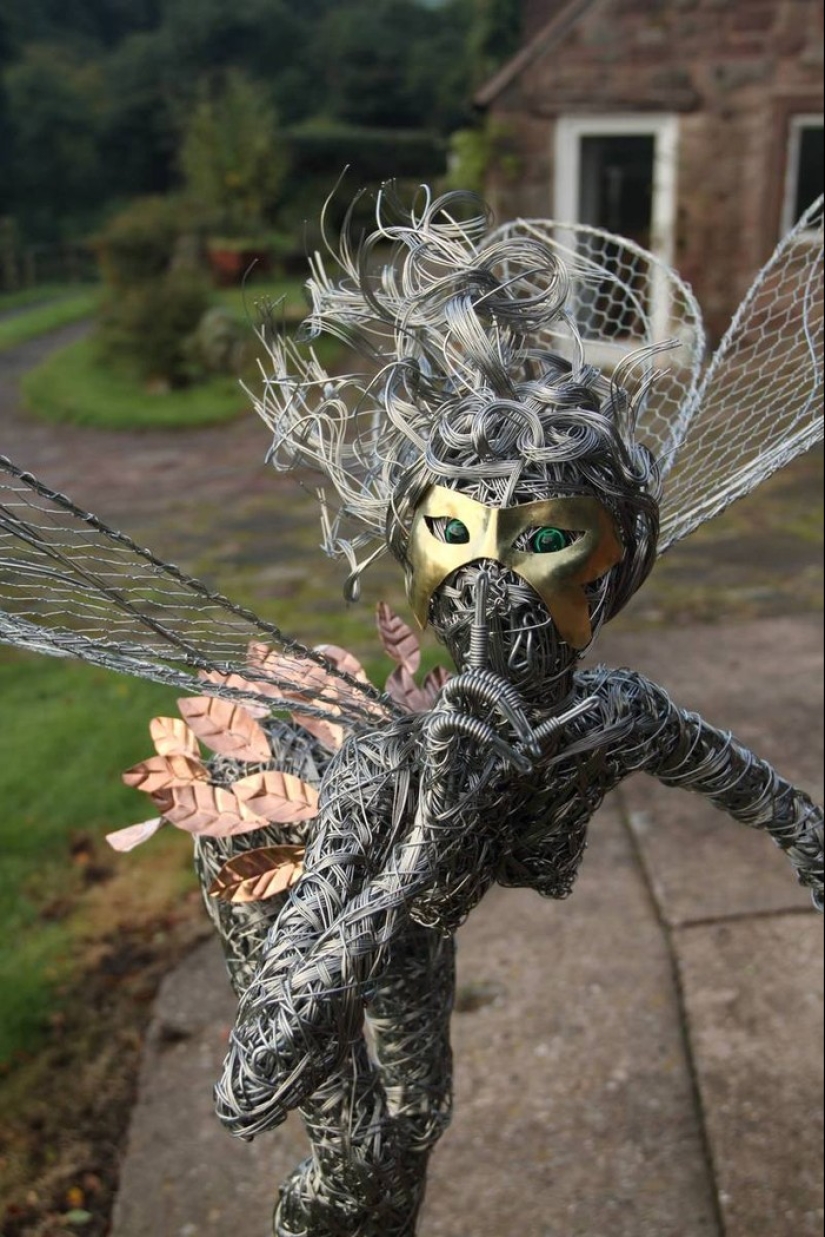 Amazing steel wire sculptures