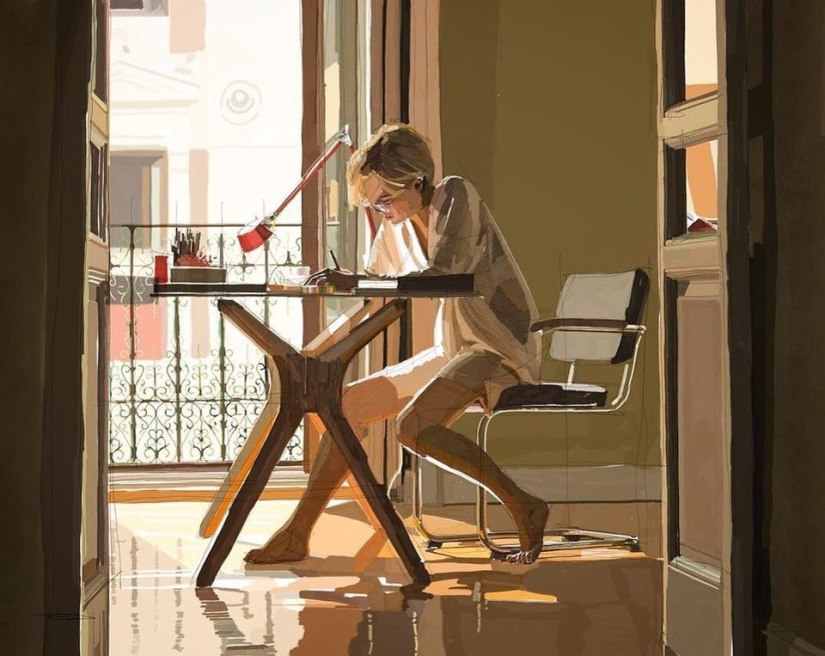 Ambiente soleado del artista Tito Merello Vilar