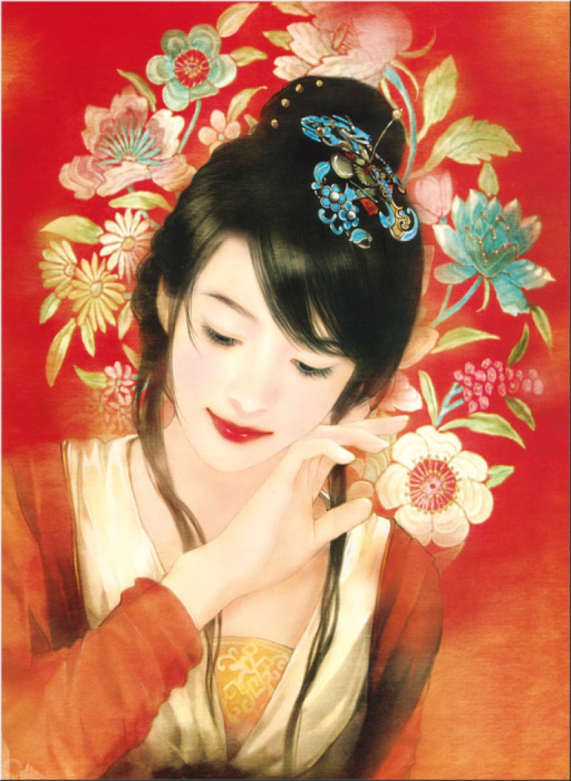 "Amor en el aire en la Ciudad Prohibida": Impresionantes pinturas del artista taiwanés Der Jen