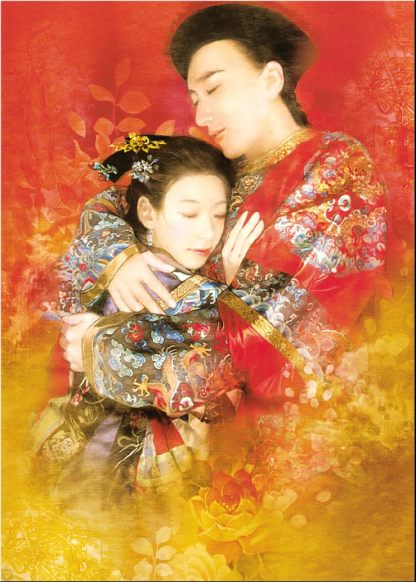 "Amor en el aire en la Ciudad Prohibida": Impresionantes pinturas del artista taiwanés Der Jen