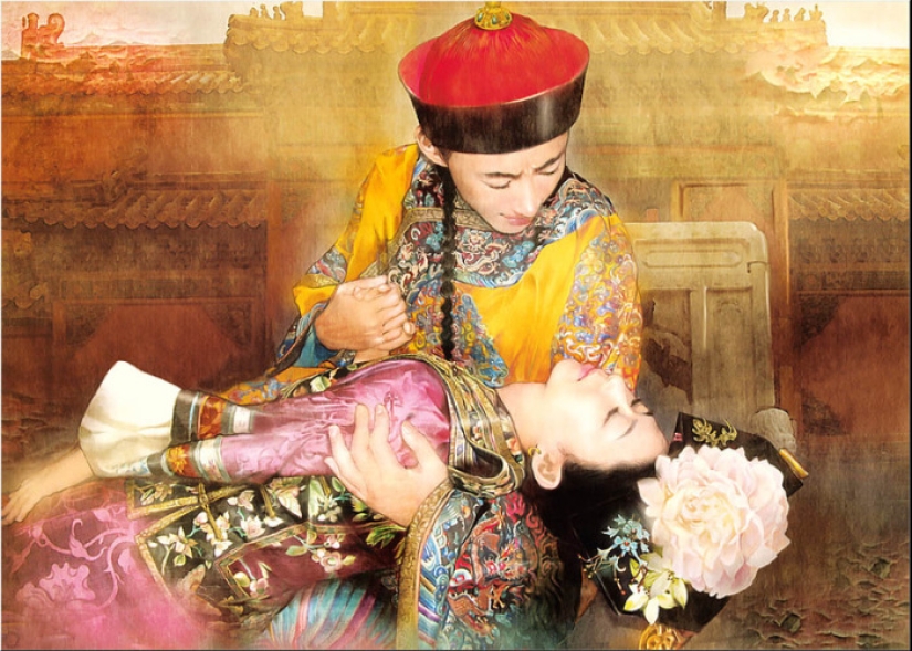 "Amor en el aire en la Ciudad Prohibida": Impresionantes pinturas del artista taiwanés Der Jen