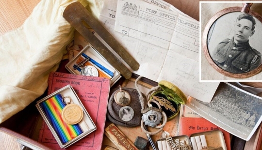 An amazing find in the attic: a suitcase with personal belongings of a soldier of the First World War