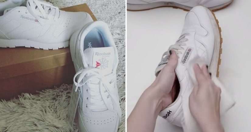 An easy way to restore sneakers to their former whiteness in a matter of minutes