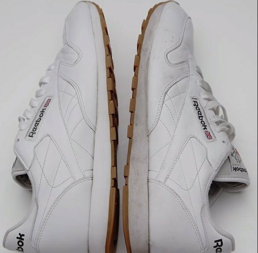 An easy way to restore sneakers to their former whiteness in a matter of minutes