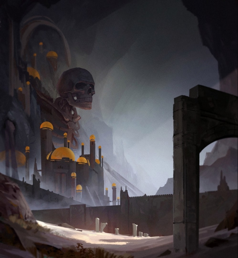 "An oak tree was cut down near Lukomorye": dark fantasy art "An oak tree was cut down near Lukomorye": dark fantasy art