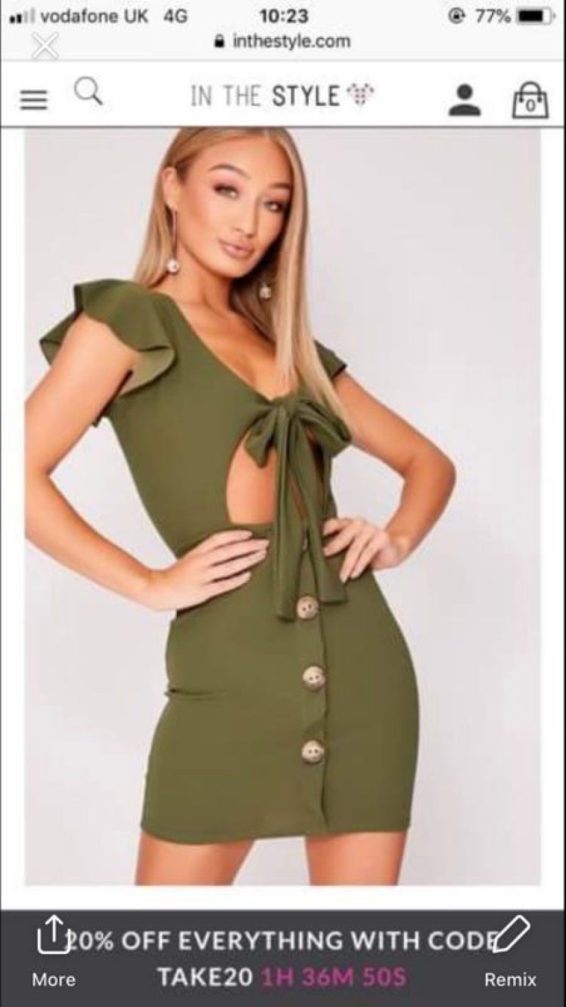 "And laughter and a sin": how to look at life popular dresses from the Internet