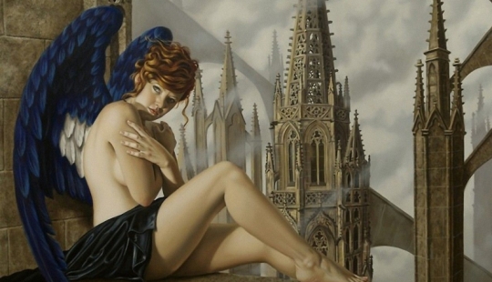 Angelical y terrenal en la pintura del artista surrealista Juan Medina Angelical y terrenal en la pintura del artista surrealista Juan Medina