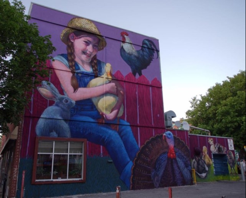 Arte urbano a gran escala y brillante de la artista polaca Natalia Rak Arte urbano a gran escala y brillante de la artista polaca Natalia Rak