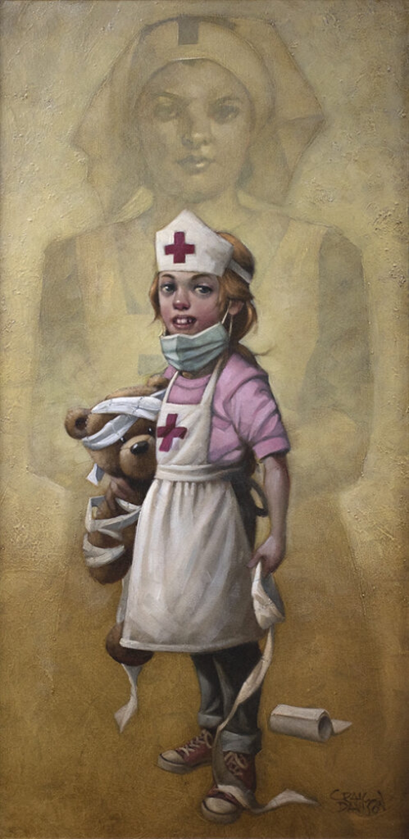 Artist Craig Davison and his child heroes