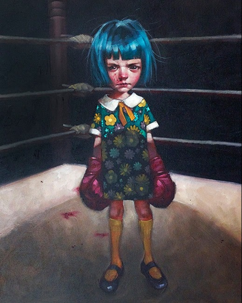 Artist Craig Davison and his child heroes