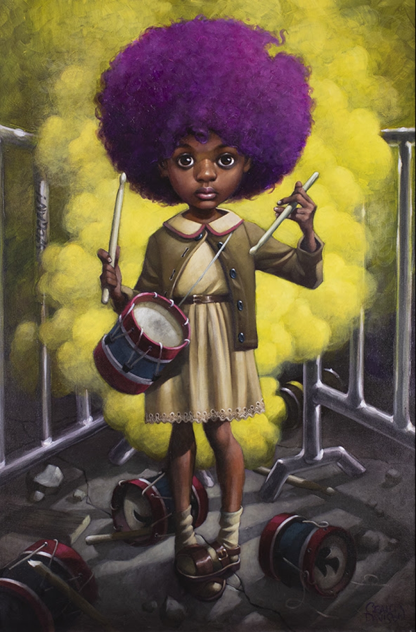 Artist Craig Davison and his child heroes