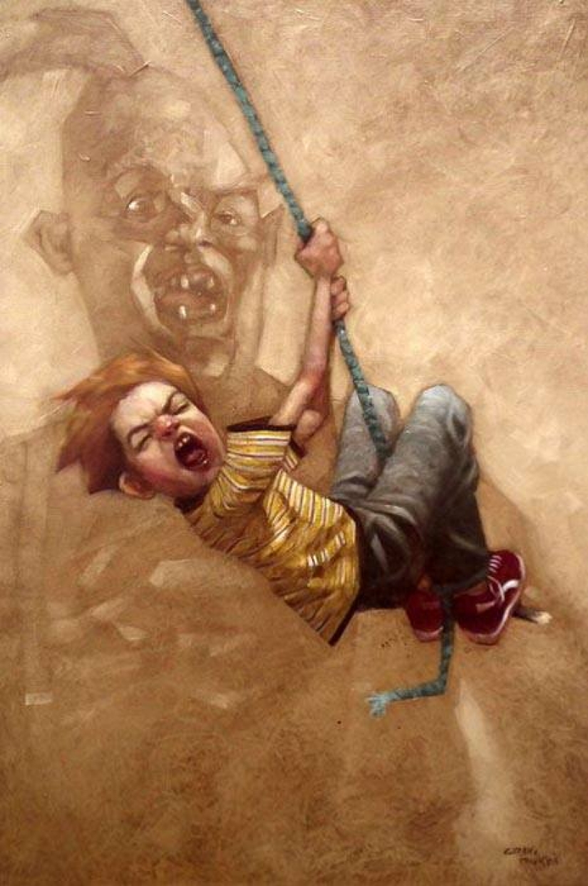 Artist Craig Davison and his child heroes