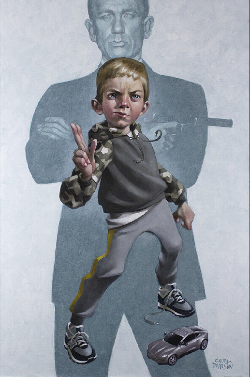 Artist Craig Davison and his child heroes