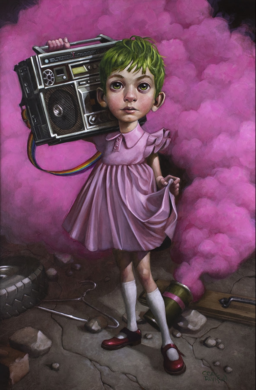 Artist Craig Davison and his child heroes