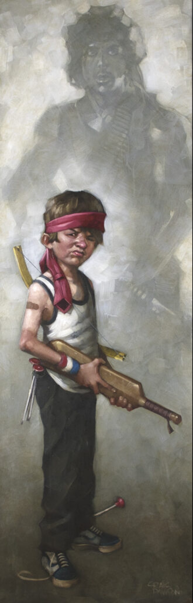 Artist Craig Davison and his child heroes