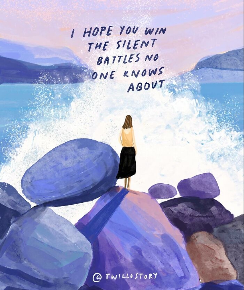 Artist Creates Uplifting Illustrations For Mental Wellness And Positivity