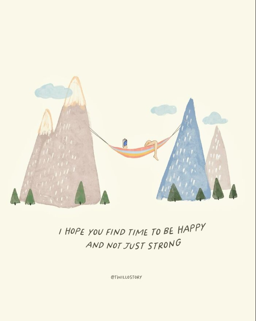 Artist Creates Uplifting Illustrations For Mental Wellness And Positivity